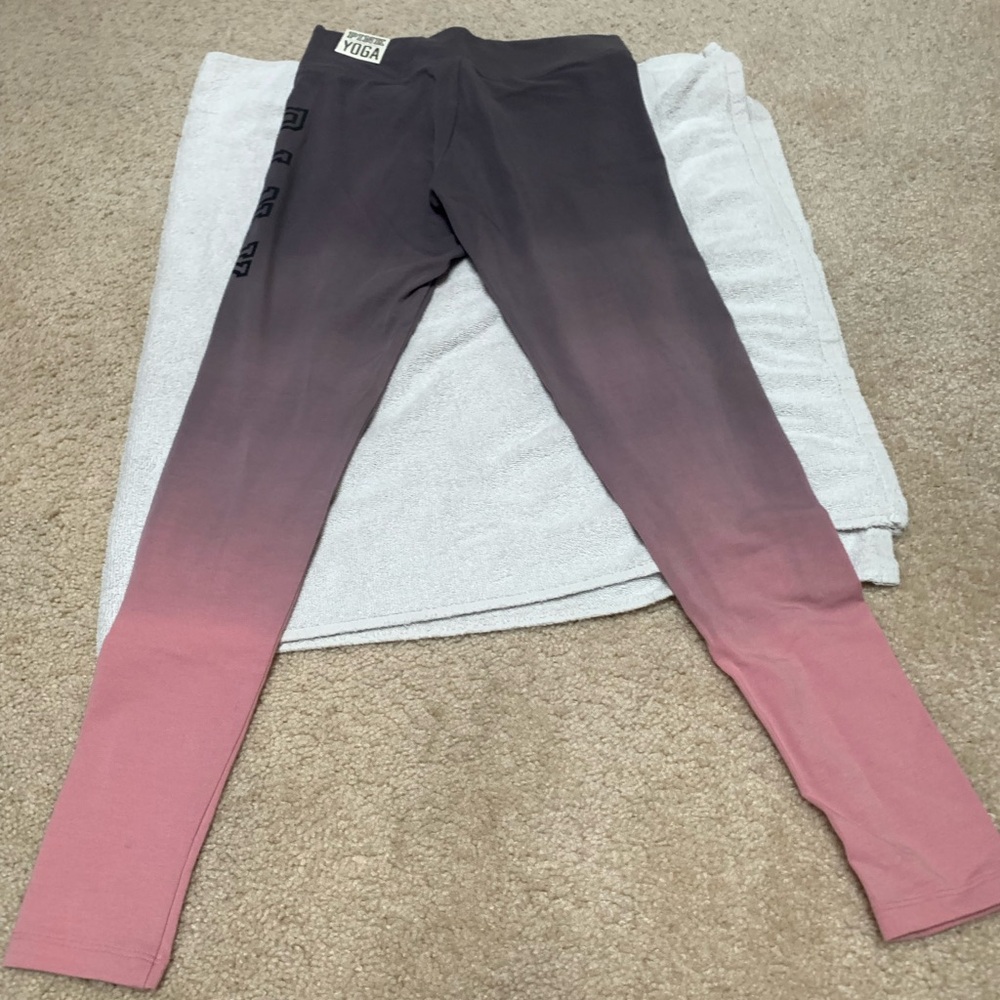 Victoria secret flat leggings pink and gray